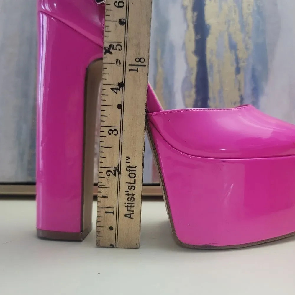 Steve Madden Prompt Platform In Fuschia Patent, 7